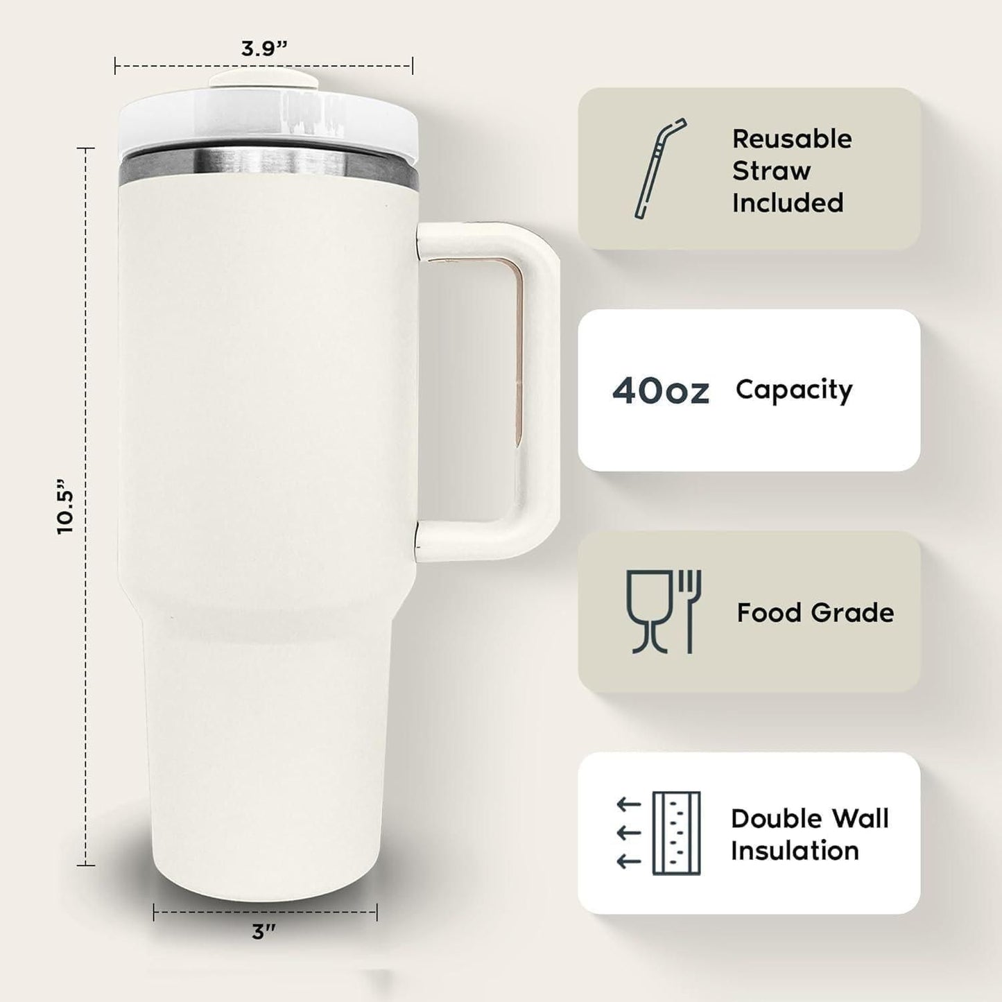Tumbler for WaterStainless Steel Cup acuum Insulated Tumbler for Water